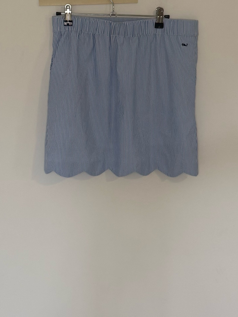 Vineyard Vines Striped Mini Skirt With Scalloped Trim